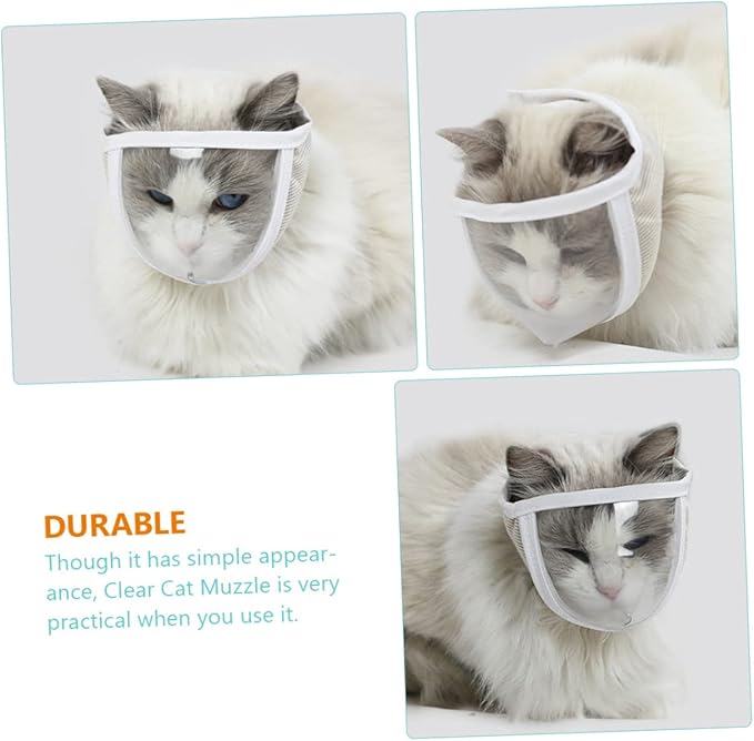 Household Cat Muzzle Breathable Grooming Mask for Cats Prevent Biting and Scratching for Bathing and Nail Care Circumference