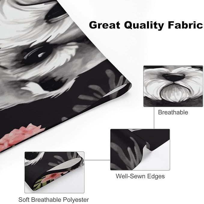 Dog Bandana Spring Pet Scarf Adjustable Triangle Schnauzer Printing Dog Bib Washable Polyester Puppy Bandana for Small Medium Large Dogs Cat Birthday Party Supplies