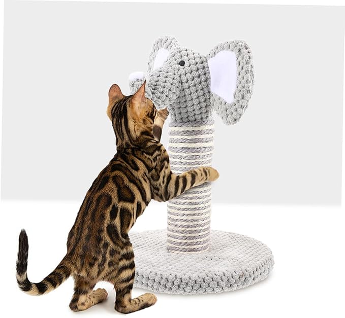 Beaupretty 2pcs Reusable Cat Scratching Post and Cat Climber Set with Wear-Resistant Vertical Scratchers Small Animal Pattern Design for Indoor Kittens