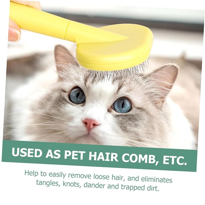 BESPORTBLE Handle Cat Grooming Comb Loose Hair Remover and Pet Massage Tool for Cats and Dogs for Detangling and Relaxing Pets