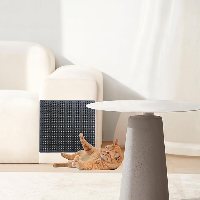 2 PCS Dog Scratching Post Pad, 14.2 x 11.8 Inch / 36 x 30 cm PVC Dog Back Scratcher, Soft Touch Itch Relief Pad, Massage Bed Massage Brush for Wooden Stake Wall Sofa Ground