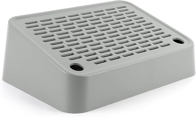 Cat Litter Box Ramp, Litter Box Step Mat with Filter Function, Cat Litter Catcher for Self-Cleaning Litter Boxes, Cats Pedal Stool Ideal for Kitten & Elderly Cats (Light Grey)