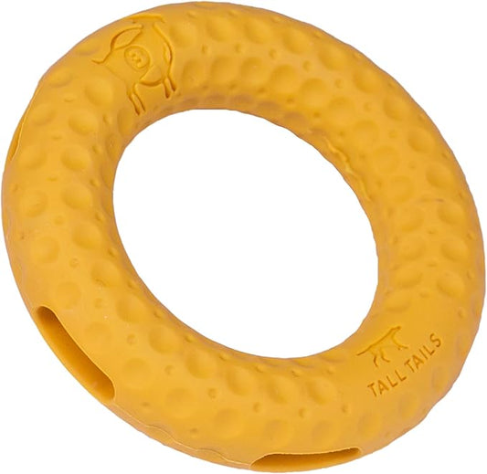 Tall Tails G.O.A.T. Greatest of All Toys Sport Fetch Ring Toy for Dogs, Small