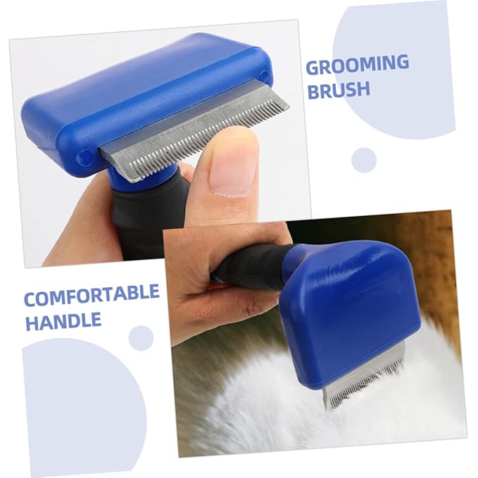 Happyyami Ergonomic Handle Dog Grooming Comb Cat Brush for Shedding Hair Dog Brush Deshedding Tool