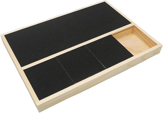 Pet Claw Filing Mat – Living Room Supply, Apartment Lounge Accessory, Corner Entryway Bin | Wood Grinding Unit Enhancing Stressless Grooming Optimized to Support Canine Health with Apartment