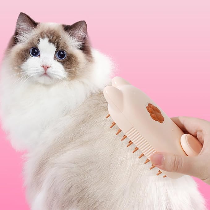 Cats Grooming Brush with Steams Hair Growth Stimulators Multifunctional Pet Brush for Daily Use and Relaxation