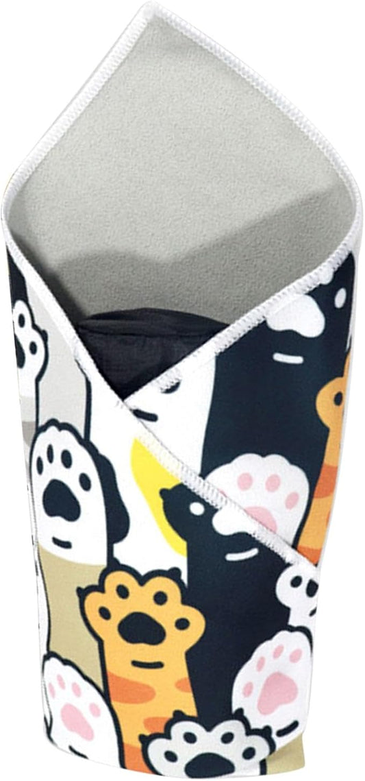 Cat Grooming Wrap - Self-Adhesive Adjustable Fabric Blanket for Cats, Cat Swaddle for Nail Trimming | Cat Burrito Wrap, Multifunctional Anti-Escape Grooming Bag for Nail Clipping and Grooming