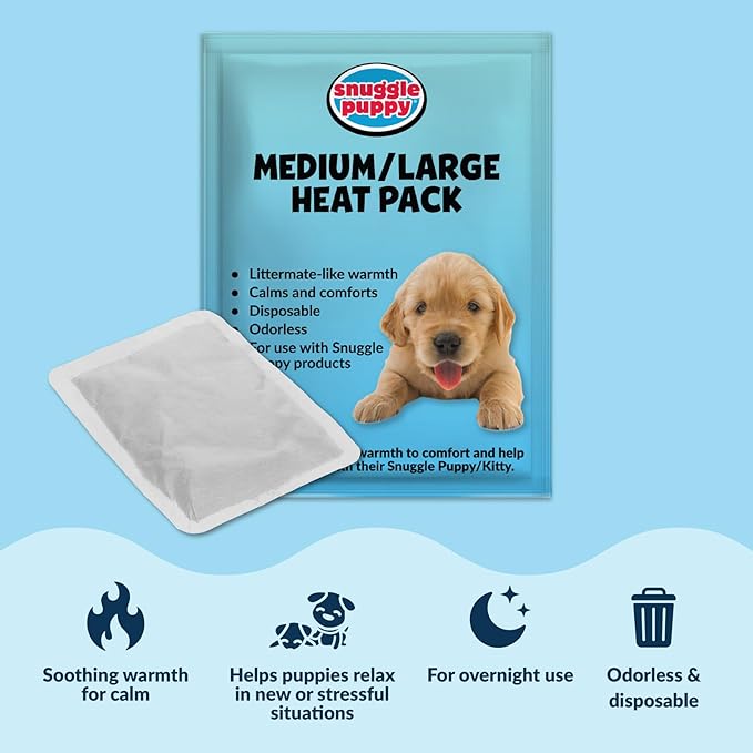Snuggle Puppy Original for Large Breeds - Heartbeat Puppy for Dogs - Pet Anxiety Relief and Calming Aid - Comfort Dog Toy - Behavioral Training and Sleep Aid Cuddle Buddy - Biscuit