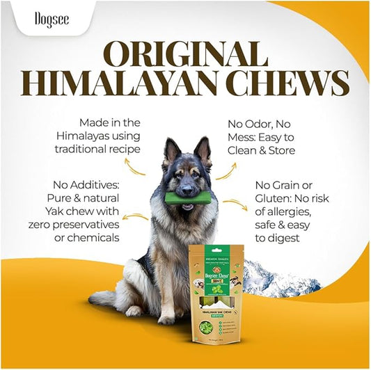 Dogsee Himalayan Yak Chews with Real Mint (Monster- 1 Bar) | Fight Bad Breath | Rich in Protein & Calcium | Long Lasting | for Cleaning Teeth