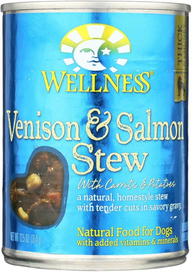 Wellness Dog, Can, Vnisn and Slmn, Pot and Cr, 12.50-Ounce (Pack of 6)