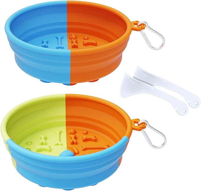 Hangable Pet Bowl Foldable Food Feeder Water Drinking Dog Supplies Travel Feeding Supply Spill Pet