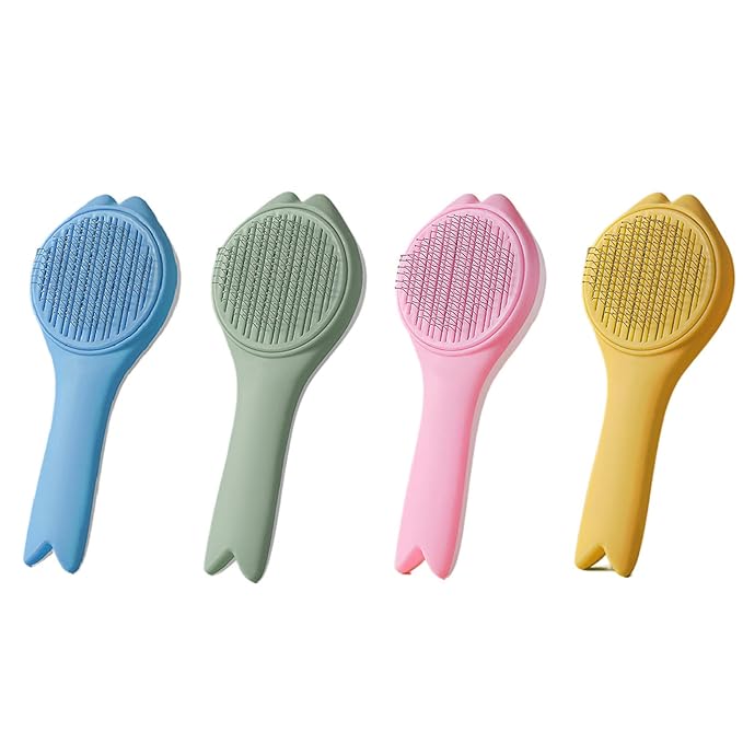 Pet Brush Slicker Combs Bent Steel Needle For Shedding & Grooming For Most Long/Short Hair Dogs Cats Pet Slicker Brush Soft Massage Grooming For Cats Double Coat Short