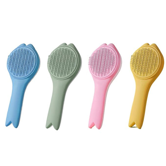 Pet Brush Slicker Combs Bent Steel Needle For Shedding & Grooming For Most Long/Short Hair Dogs Cats Pet Slicker Brush Soft Massage Grooming For Cats Double Coat Short