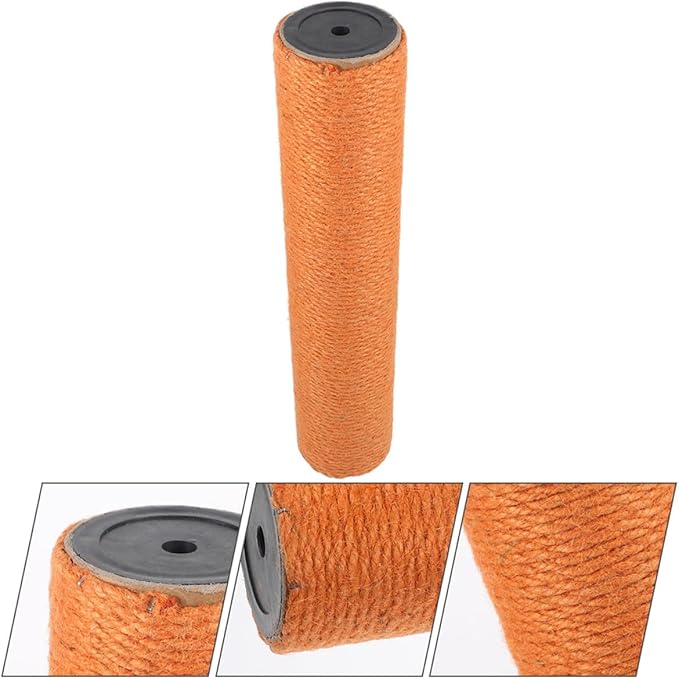 Alipis 2pcs Jute Rope Cat Scratching Posts Replacement 40cm Height X 8cm Diameter Sturdy Floor Scratcher Poles for Indoor Cats DIY Accessories