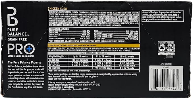 Pure Balance Pro+ Puppy Chicken Stew Wet Dog Food, 3.5 Ounces (12 Count)