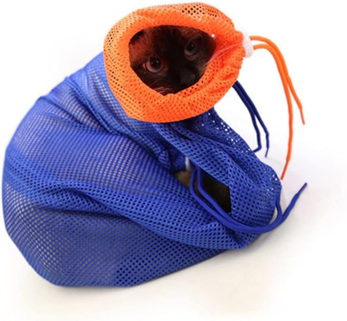 BESPORTBLE Djustable Cat Bathing Bag Scratch-Resistant Mesh Kitten Grooming Bag Pet Bathing