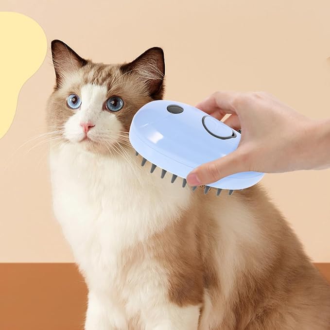 Milisten Self-cleaning Electric Cat Brush Multifunctional Steam Brush for Shedding Dematting Bathing Safe Materials Suitable for All Breeds Pets Efficient Massage Grooming Tool