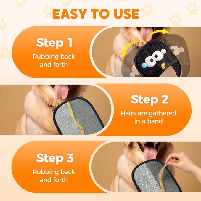 Pet Hair Removal Glove for Dogs & Cats, 2026 New Electrostatic Pet Grooming Mitt, Magic Brush Pet Hair Remova for Pet Owners Laundry Couch Carpet & Car Seat (1 Pack)