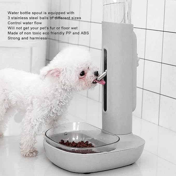 RiToEasysports Detachable Pet Drinking Feeder 680ml Split Design Dog Water Dispenser Bowl with Control Water for Dogs Cats for Pet Feeding Watering Supply