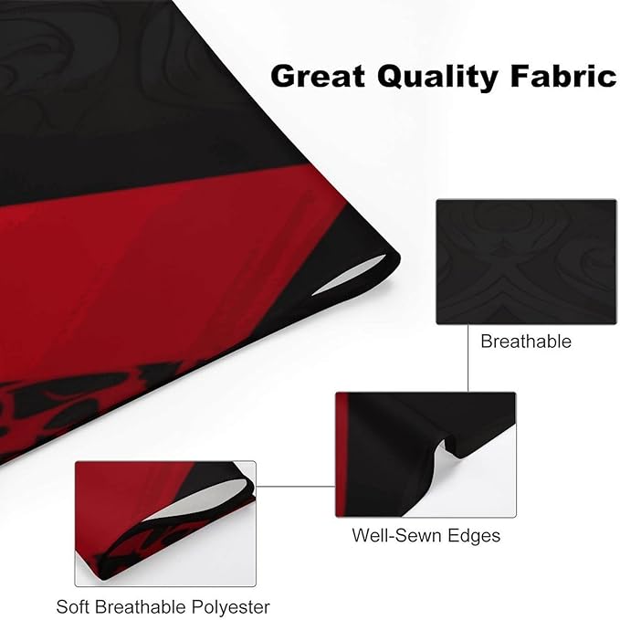 Dog Bandana Spring Pet Scarf Adjustable Triangle Red Black Printing Dog Bib Washable Polyester Puppy Bandana for Small Medium Large Dogs Cat Birthday Party Supplies