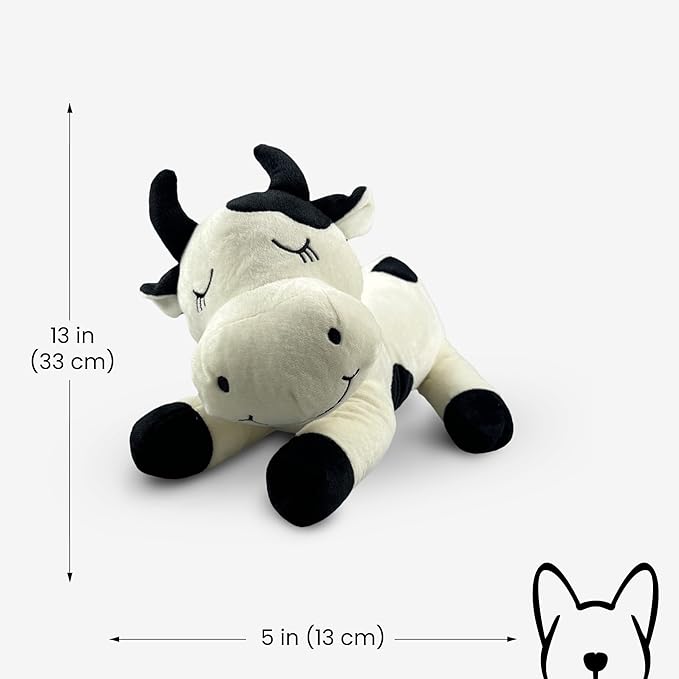 NANDOG My BFF Daisy The Cow Plush Dog Toy – Soft Squeaky Pet-Only Toys for Dogs & Cats – Durable, Cuddly & Adorable Pet Companions for Playtime, Fetch & Snuggles