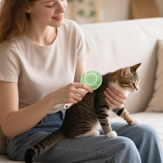 Cat Grooming Brush – PP 16.8x7.6cm | Cat Brush | Desheddxing Brushs For Cats Hair Removal, Massage, And Daily Pet Grooming Use, Keeping Your Cats Coat Smooth, Shiny