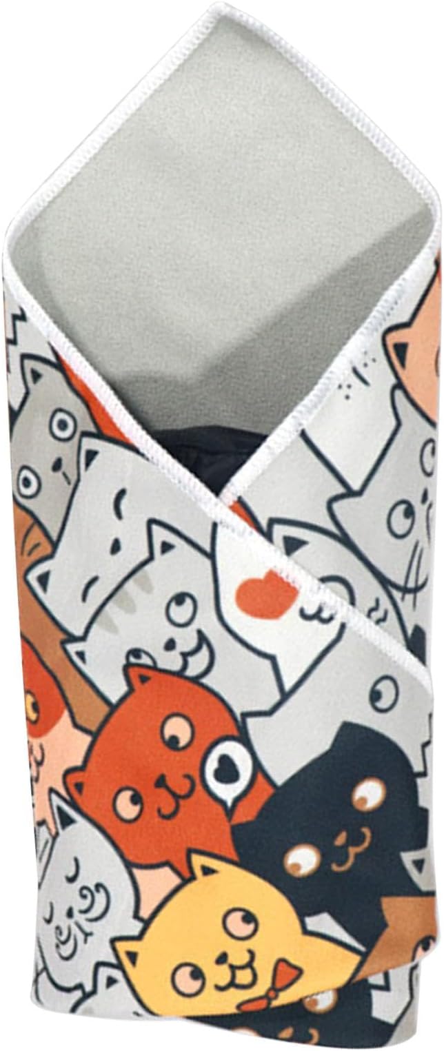 Cat Grooming Wrap - Self-Adhesive Adjustable Fabric Blanket for Cats, Cat Swaddle for Nail Trimming | Cat Burrito Wrap, Multifunctional Anti-Escape Grooming Bag for Nail Clipping and Grooming