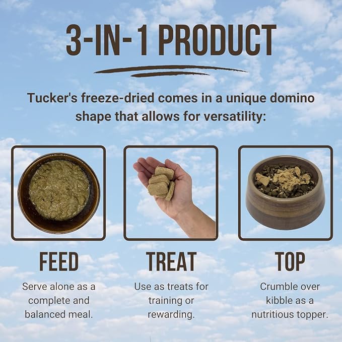 Tucker's Raw Frozen Freeze Dried Raw Dog Food, Beef & Pumpkin Formula 14oz