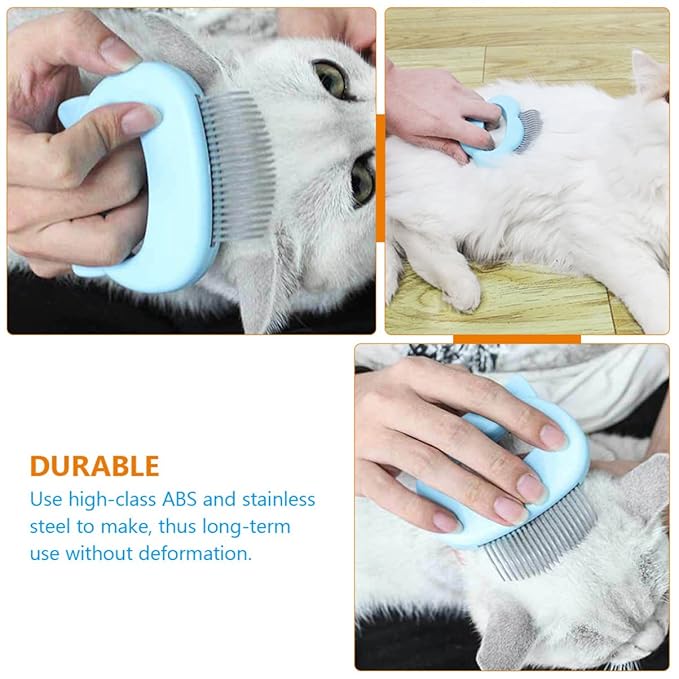 2PCS PET Hair Brush Set Wear-Resistant Dog and Cat Grooming Combs for Daily Use Compact and Portable for Shedding and Detangling Long and Short Fur