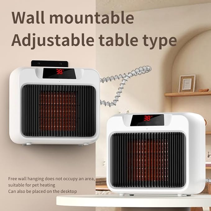 600W Dog House Heater,Anti-Bite Cord Heated Dog House,Wall-Mounted Dog HeaterKeep Your Pet Warm and Happy UL Tested for Safety (white)
