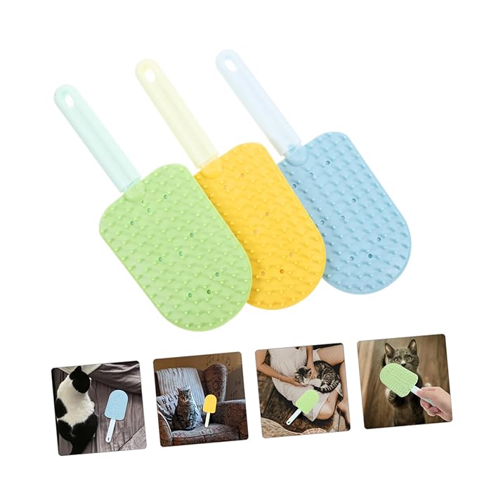 MERRYHAPY 3pcs Cat Grooming Brush for Haired Cats Dual-sided Washable Tool for Reducing Shedding and for Indoor Use