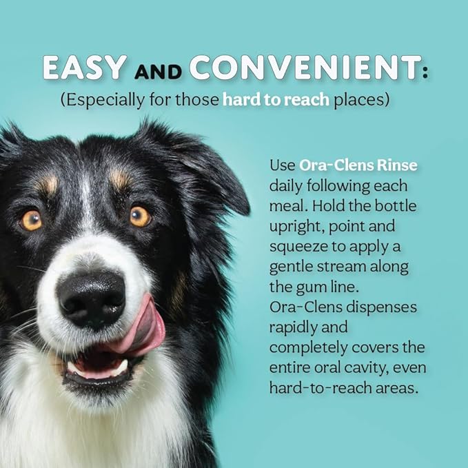 Dog & Cat Oral Hygiene Rinse Effectively Reduces Plaque, freshens Breath, and eliminates Bad Breath and Dental Plaque at The Source (8 fl oz)