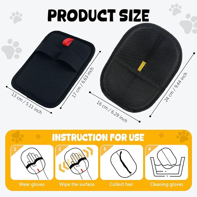 Electrostatic Gloves Pet Hair Removal, 2026 New Pet Hair Remover Glove, Washable Reusable Dogs Cats Hair Gloves (#C, 1pc)
