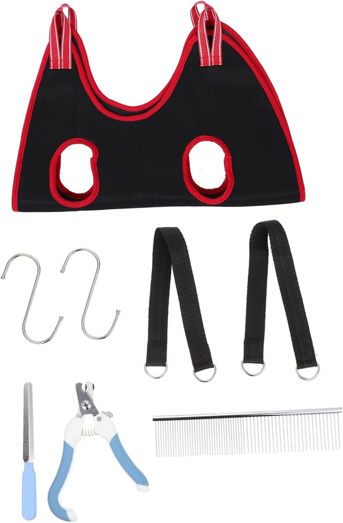 Pet Grooming Hammock Cat Dog Sling Safe Nail Clipper for Pet Comb Small Animal Nail Trimmer