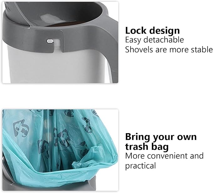 Cat Litter Shovel, Pet Poop Shovel Litter Scoop Cat Litter Sand Shovel with Storage Box Cat Litter Sifter Scooper System