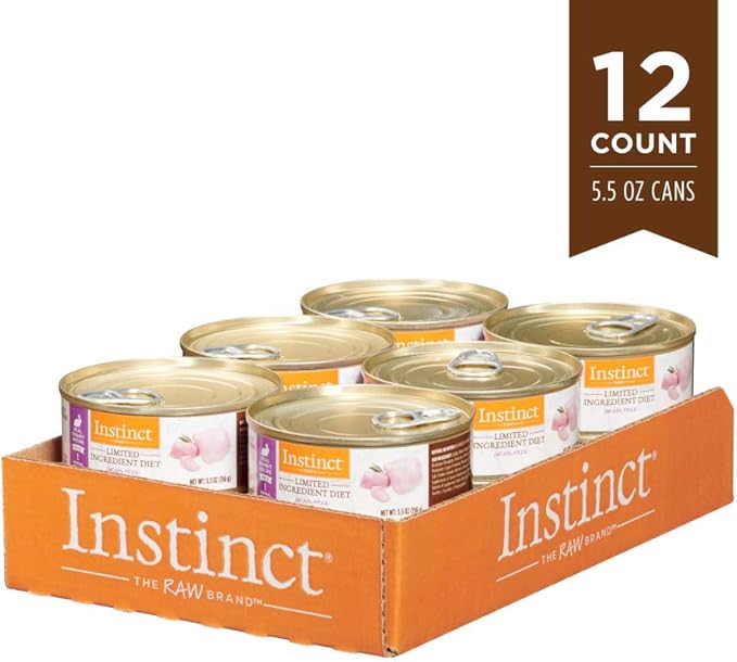 Instinct Limited Ingredient Diet,Natural Wet Cat Food,Grain Free Recipe - Real Rabbit,5.5 Ounce,(Pack of 24)