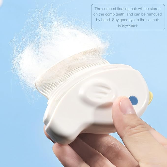 Toyvian 2pcs Cat Grooming Combs for Indoor Cats and Dogs, Detangling Pet Hair Removers with Blue Handle, Knot and Matted Fur Remover for Pet Hair Cleaning and Shedding