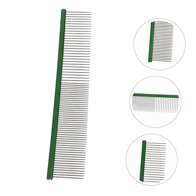 Happyyami Portable Dog and Cat Hair Comb Wear-Resistant Aluminum Grooming Tool for Daily Use Lightweight Tangle-Free PET Grooming Comb for Dogs and Cats
