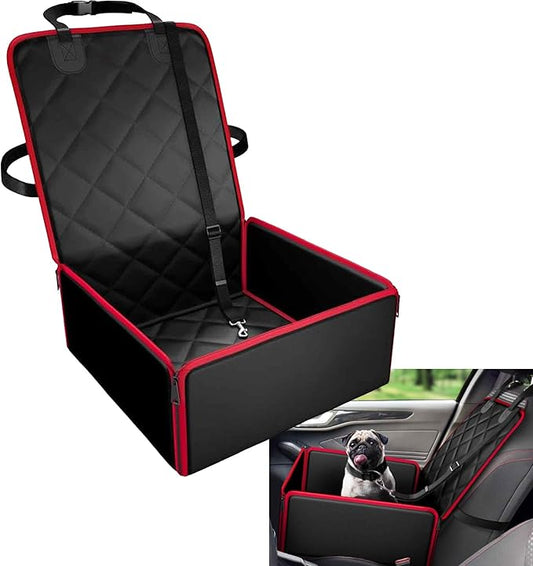 Front Seat Pet Mat for Ford Bronco 2021-2024, Foldable Portable Dog Carrier Travel Basket Cat Puppy Kitten Cushion Protective Pad Supplies,Red