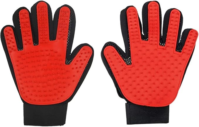 Pet Grooming, Hair Removal, Floating Hair Massage, cat and Dog Grooming Gloves, Adjustable Beauty Gloves, Double-Sided Care