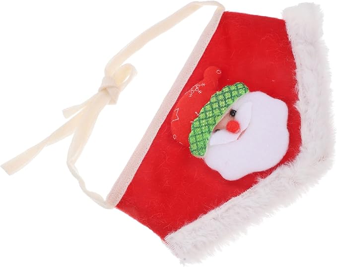 IMIKEYA Christmas Pet Scarf for Dogs and Cats, Knitted Red Bandana Collar, Small Size, Washable Holiday Dog Neckerchief for Puppy Party Costume and Pet Supplies