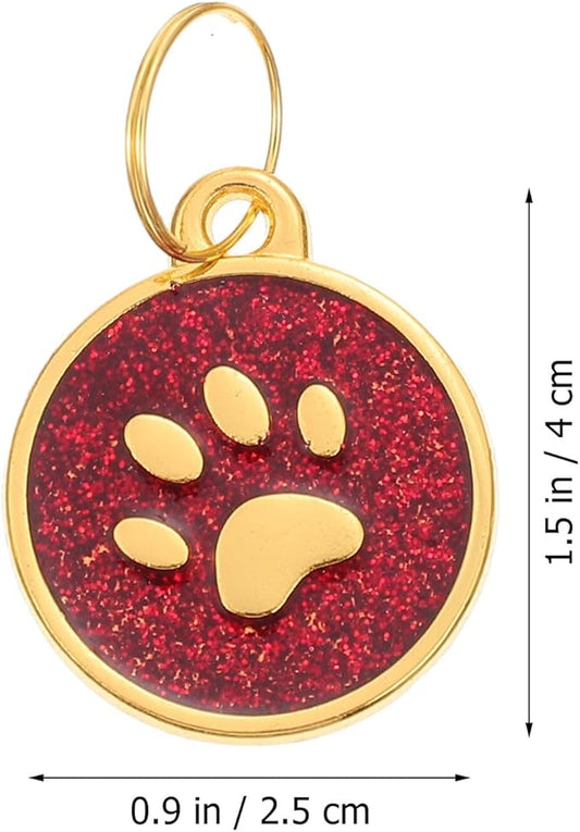 DOITOOL 6 Pcs Dog Id Tags Zinc Alloy Pet Collar Pendants Multi-Color Anti-Lost Metal Hanging Boards for Dogs and Cats Pet Supplies