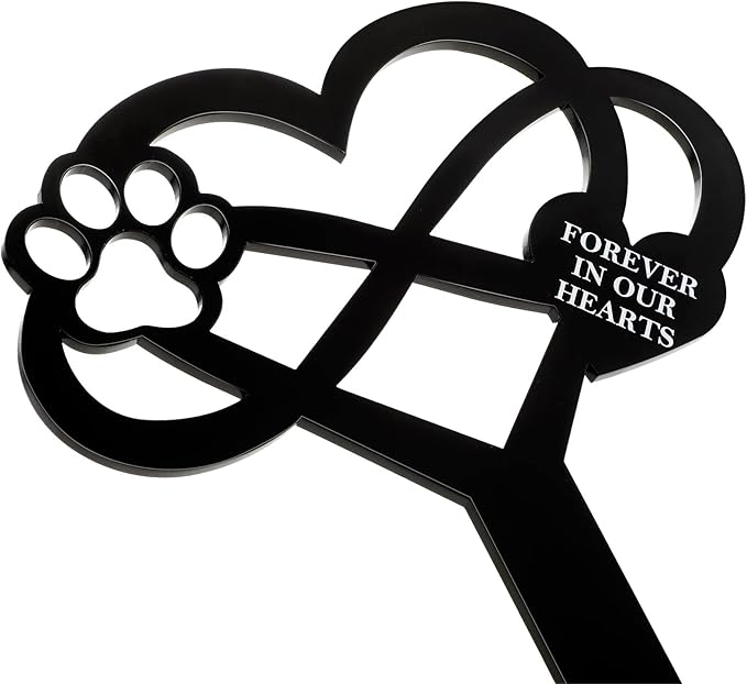 Unittype Pet Grave Markers for Dogs Cats, Waterproof Pet Grave Stake Decorations for Cemetery, Memorial Plaques for Outdoors