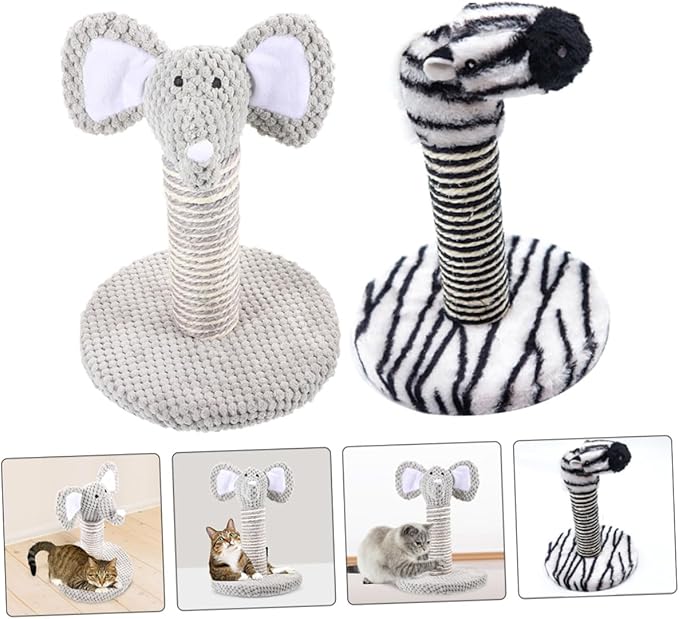 BESPORTBLE 2pcs Kitten Cat Scratching Posts Sisal Claw Scratcher Poles Small Indoor Climber Resting Frames for Daily Use