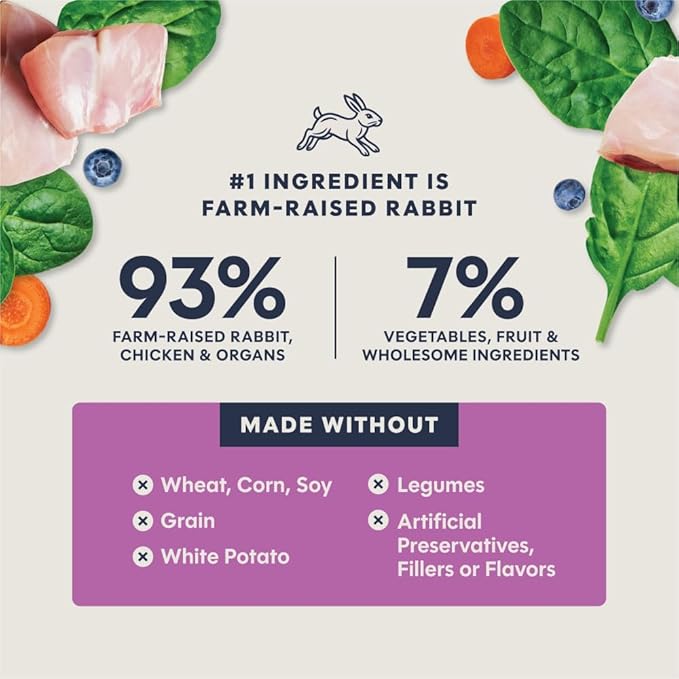Instinct FreshDried Pates, Freeze Dried Cat Food, Grain Free - Rabbit Entrée, 13 oz. Bag