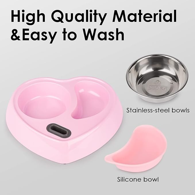 Super Design Dog Water Bottle Dispenser, Automatic Multifunctional Dog Crate Water Feeders Bowl Dispenser Portion Control Water Dispenser for Dogs & Cats, Mess Free, No More Dripping Beard Light Pink