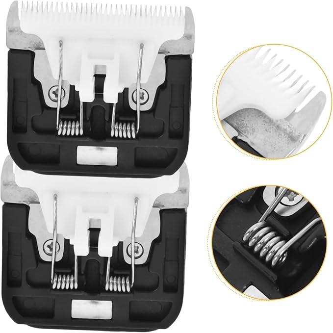 Didiseaon 2Pcs Pet Hair Trimmer Blades for Electric Clippers Replacement Dog Cat Grooming Clip Head Easy to Install Lightweight Design for Paws Ears and Face