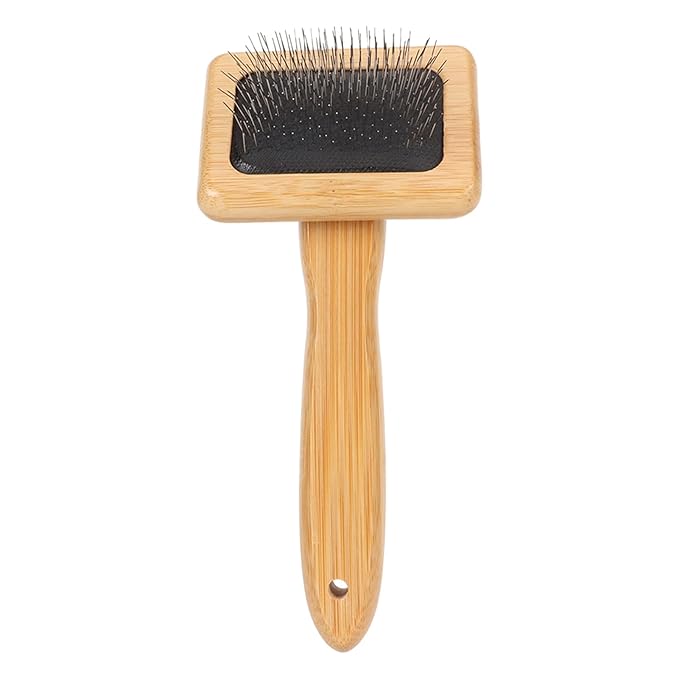 Smoother Brush, Quick Brush, Smooth Curves, Bamboo Macrame Comb, Finely Polished with Cat Hole (S)