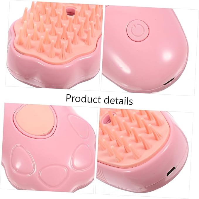 2Pcs Pet Bath Brush Steam Cat Grooming Tool for Dogs and Cats Self Cleaning Portable Massage Brush for Pet Owners with Multiple Furry Friends