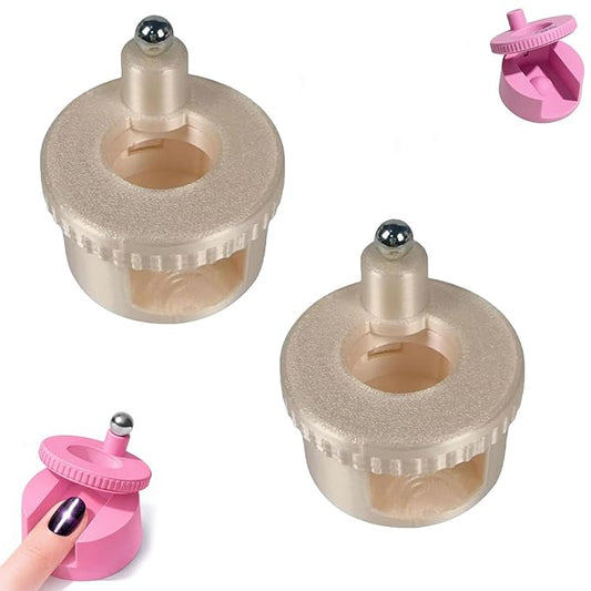 2Pcs Rotating Cat Eye Magnet, 2026 Magnetic Nail Tool, Beginner Friendly 5D Magnet Cateye, Uniform Magnetic Force and Excellent Light Absorption, Can Easily DIY Glossy Cat Eye Effect (2F-Ball Magnet)